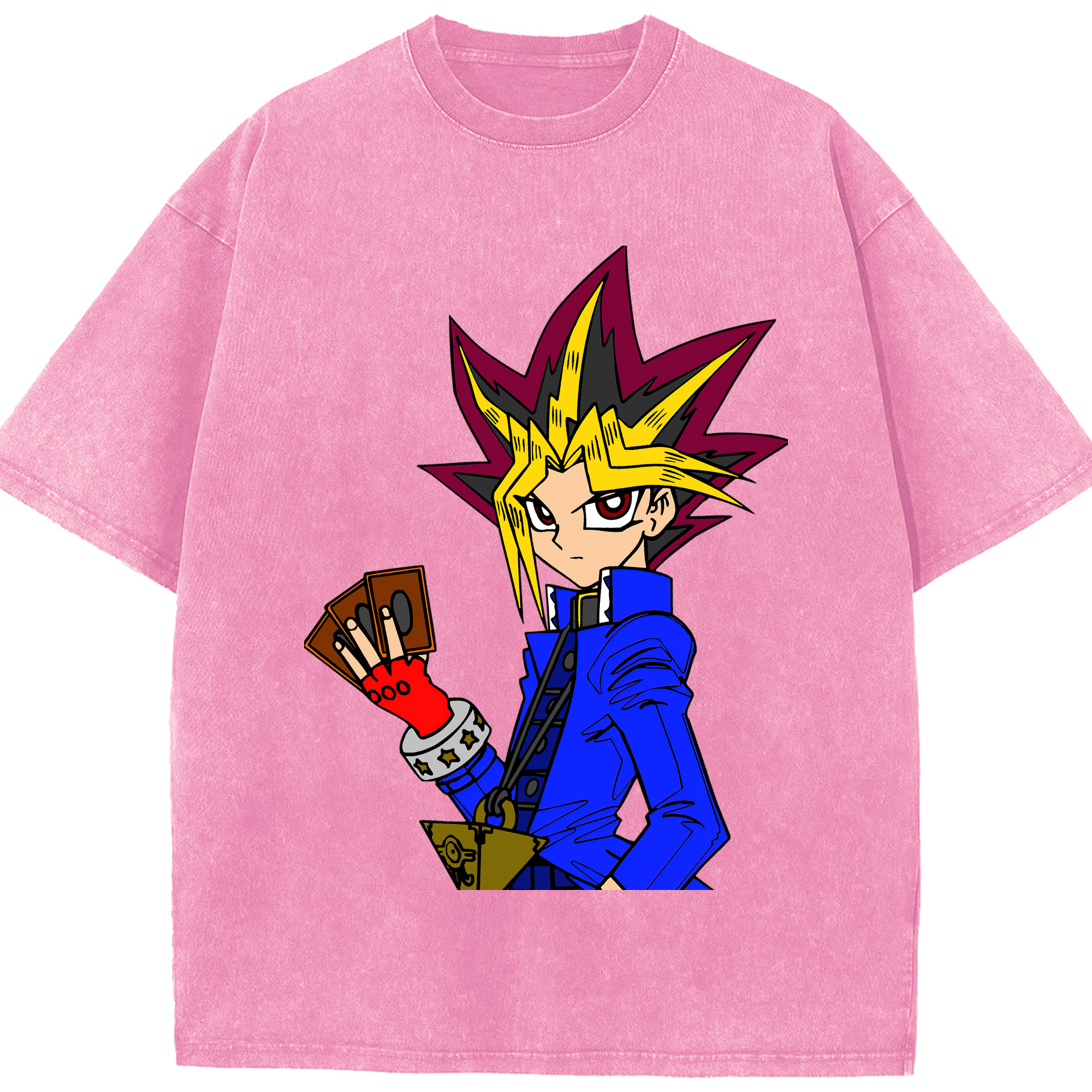 （画像用） 遊☆戯☆王 Yu-Gi-Oh! 綿100% ヴィンテージ風 半袖Tシャツ（フロントプリント）